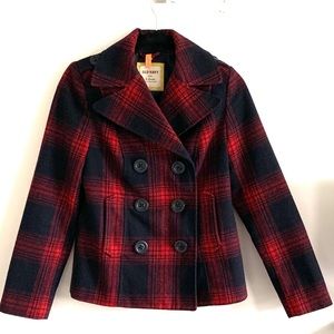 ON Wool Plaid Double Breasted Jacket